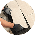 Tile and natural stone tile flooring installation